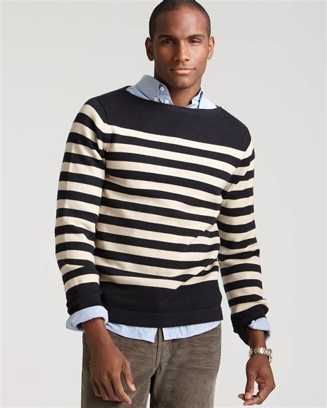 michael kors stripe crewneck sweater mens|michael kors scoop neck jumpers.